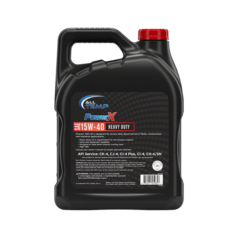ALL TEMP - Powerx – Heavy Duty Engine Oil 15W-40 – 3/1 Gal | Bulk Pallet (64 Cases)