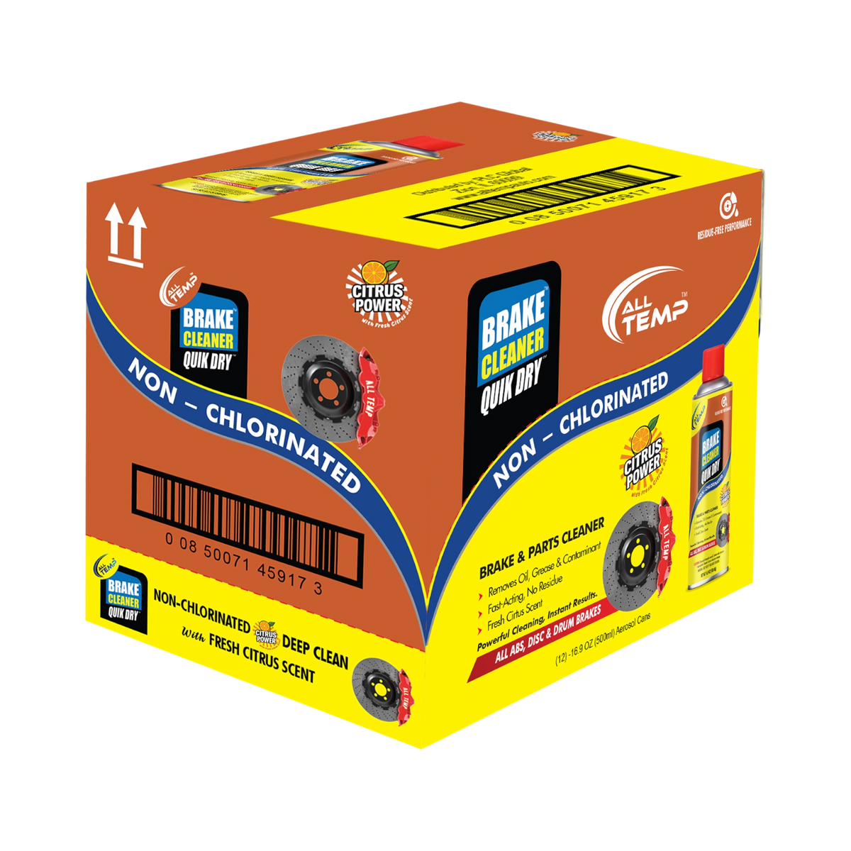 ALL TEMP - Brake Cleaner Citrus 12/16 Oz | Bulk Pallet (168 Cases)