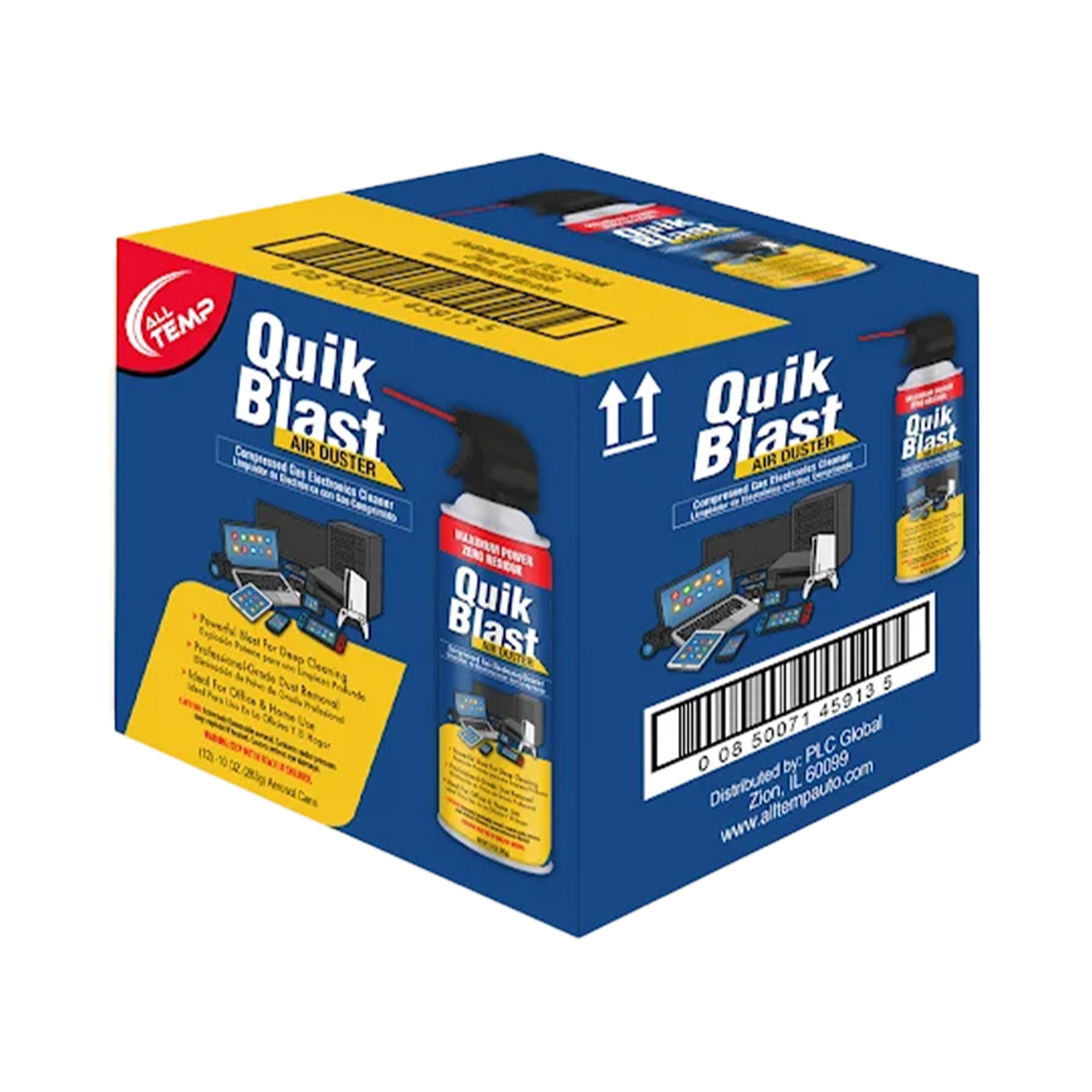 ALL TEMP - Quik Blast Air Duster 12/10 Oz | Bulk Pallet (168 Cases)