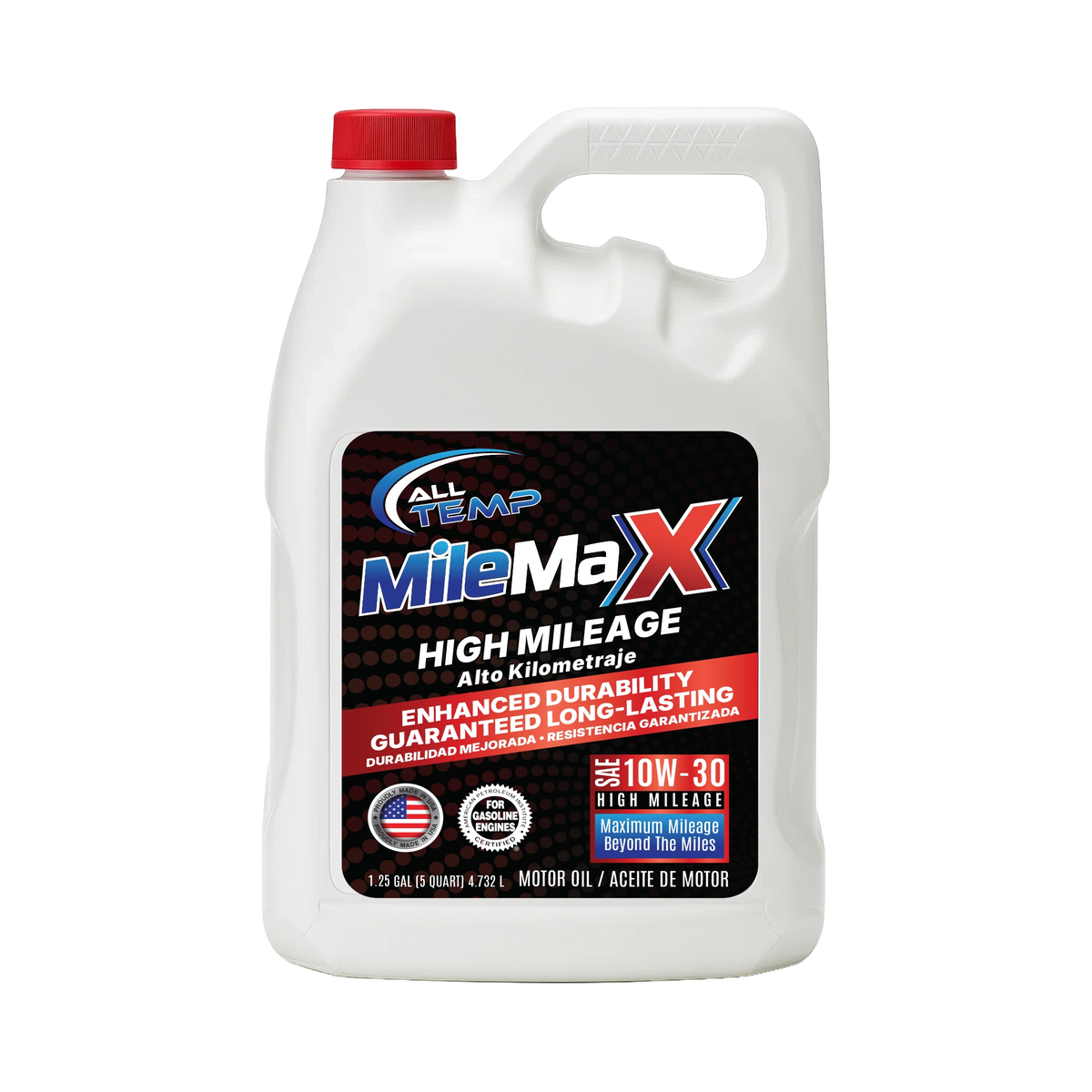 ALL TEMP - Mile Max - High Milage Engine Oil 10W30 - 3/5qt | Bulk pallet (64 Cases)