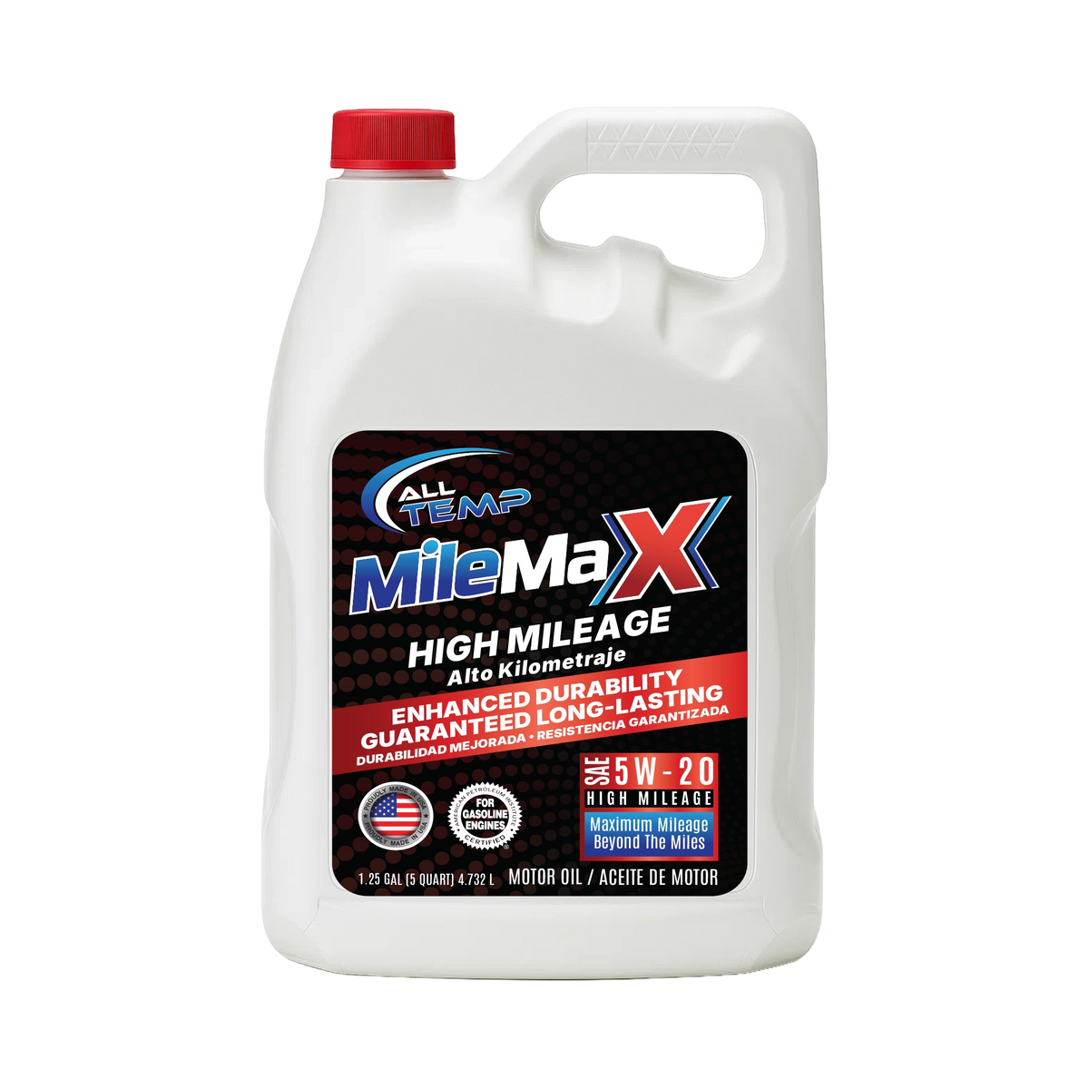 ALL TEMP - Mile Max - High Milage Engine Oil 5W20 - 3/5qt | Bulk pallet (64 Cases)