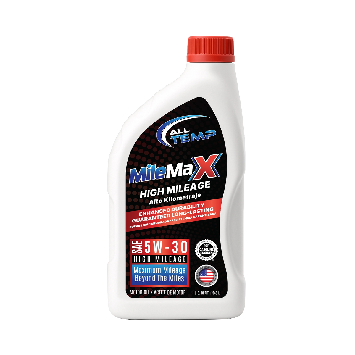 ALL TEMP - Mile Max - High Milage Engine Oil 5W30 - 6/1qt | Bulk pallet (186 Cases)