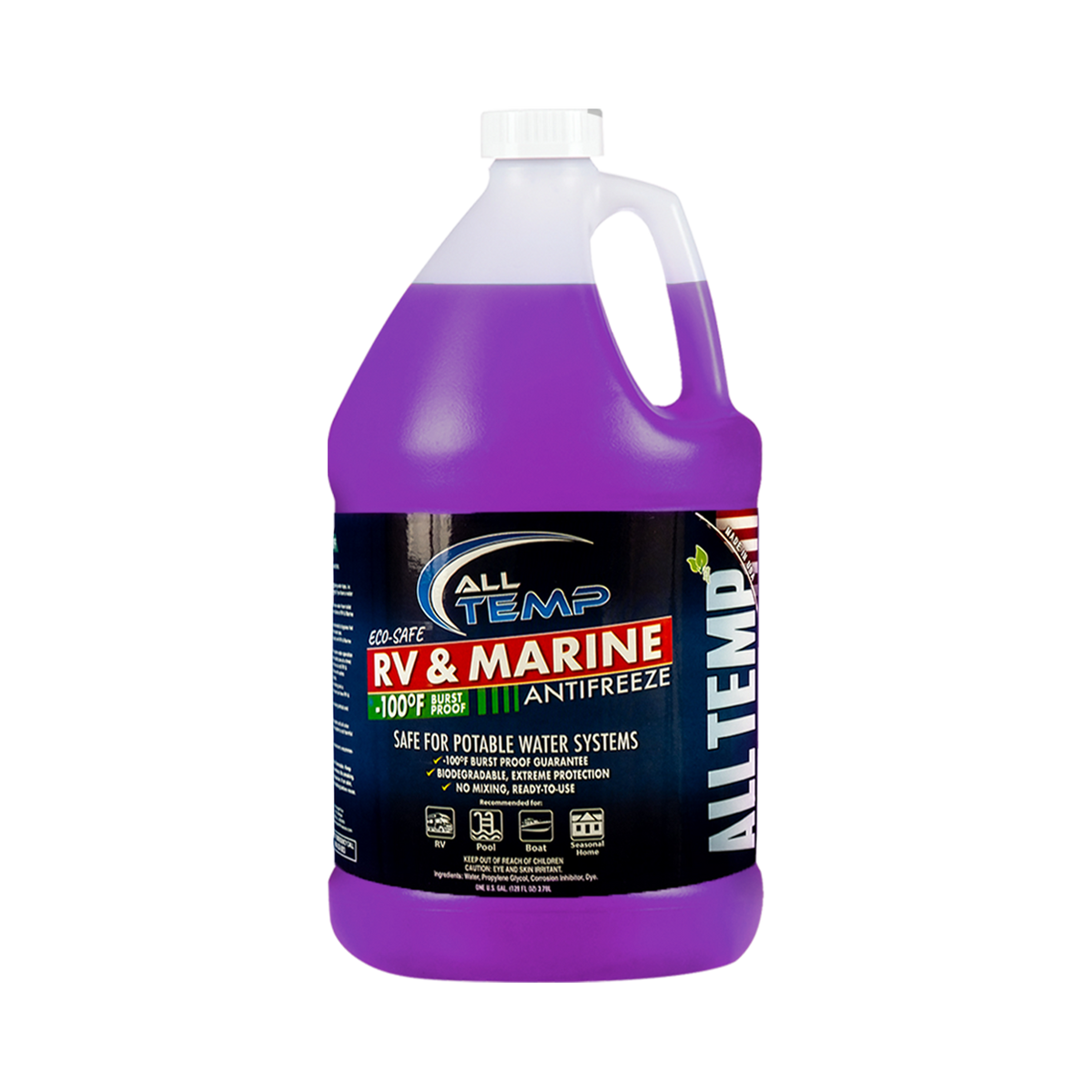 ALL TEMP - RV/Marine  -100 Antifreeze - 6/1Gal | Bulk Pallet (35 Cases)